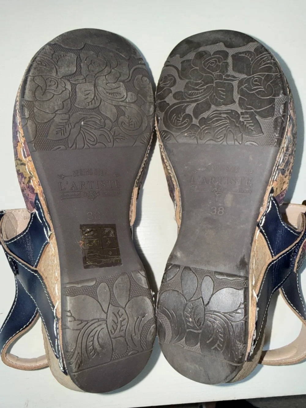 L'Artiste by Spring Step Koraline Perforated Sandals Womens Size 38 US 7.5 - 8 - Picture 14 of 16